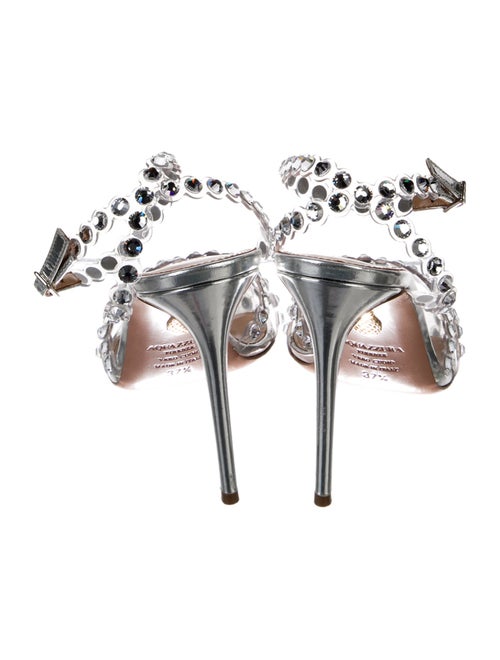 Aquazzura PVC Crystal Embellishments Gladiator Sandals