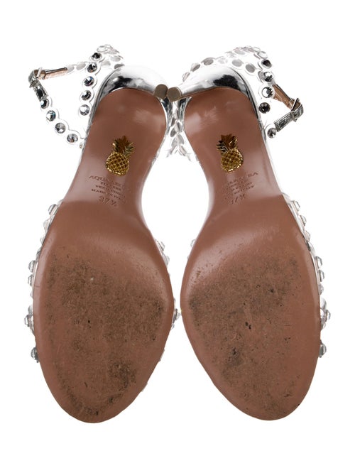 Aquazzura PVC Crystal Embellishments Gladiator Sandals