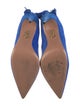 Aquazzura Suede Tassel Accents Slingback Pumps