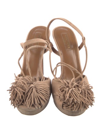 Aquazzura Suede D'Orsay Pumps