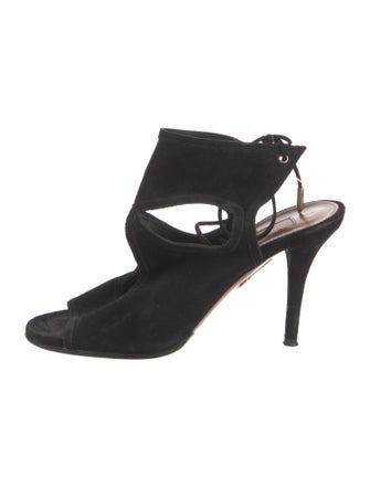 Aquazzura Suede Slingback Sandals