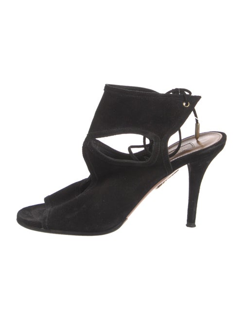 Aquazzura Suede Slingback Sandals