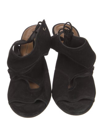 Aquazzura Suede Slingback Sandals