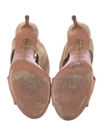 Aquazzura Suede Slingback Sandals