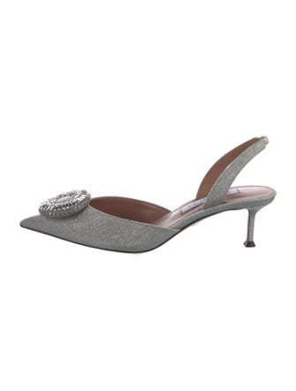 Aquazzura Glitter Slingback Pumps
