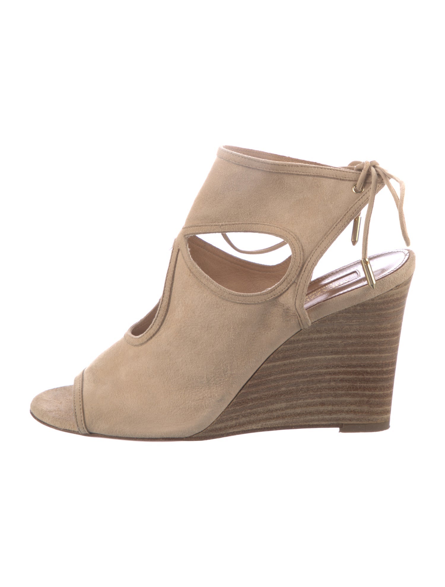 Aquazzura Suede Colorblock Pattern Espadrilles