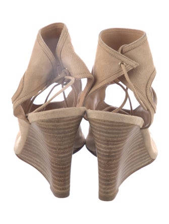 Aquazzura Suede Colorblock Pattern Espadrilles