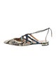 Aquazzura Snakeskin Animal Print Slingback Flats