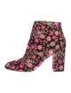 Aquazzura Velvet Floral Print Boots