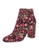Aquazzura Velvet Floral Print Boots