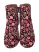 Aquazzura Velvet Floral Print Boots