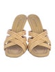 Aquazzura Raffia Slides