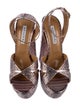 Aquazzura Embossed Leather Sandals
