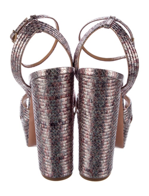 Aquazzura Embossed Leather Sandals