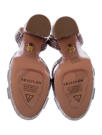 Aquazzura Embossed Leather Sandals