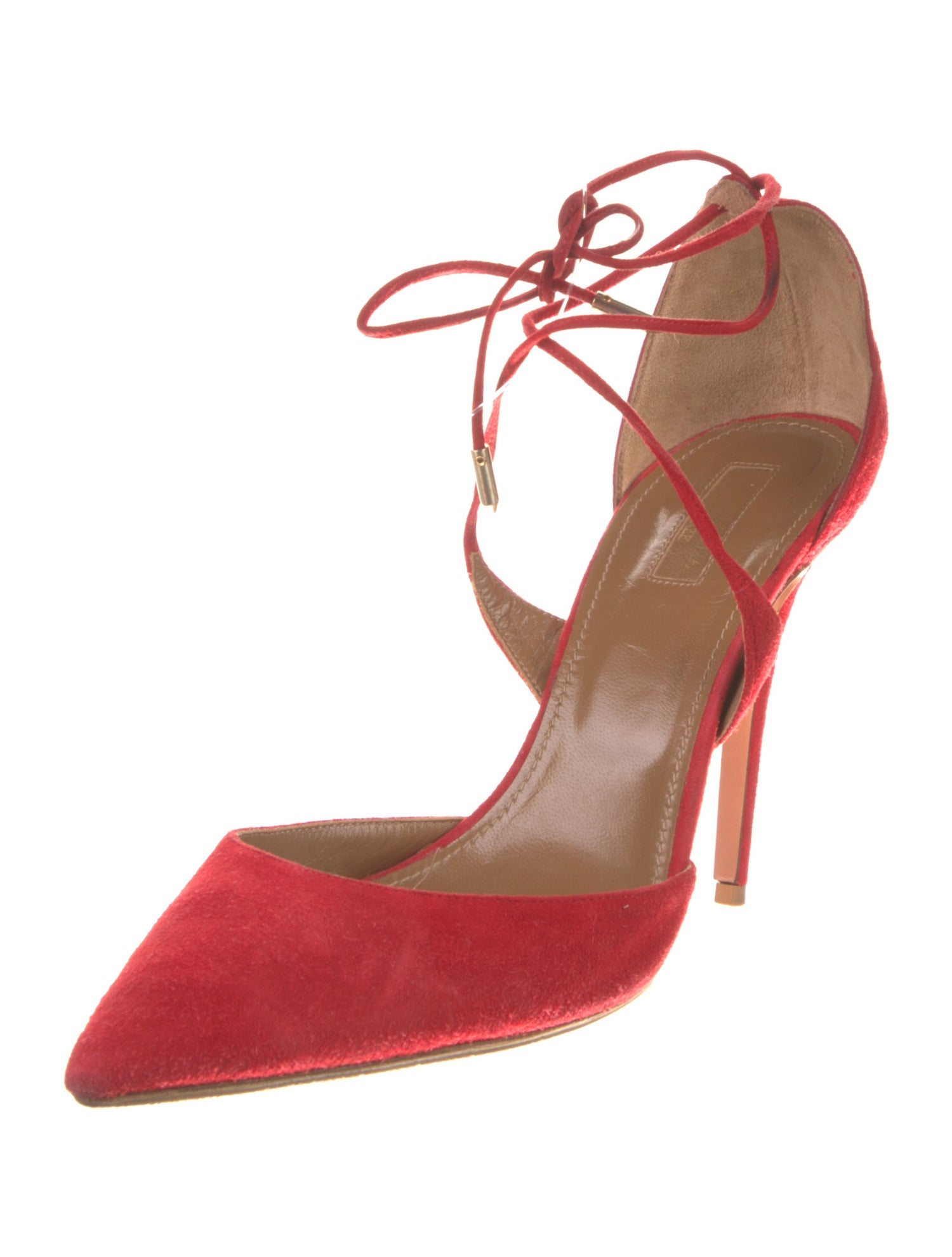 Aquazzura Suede D'Orsay Pumps