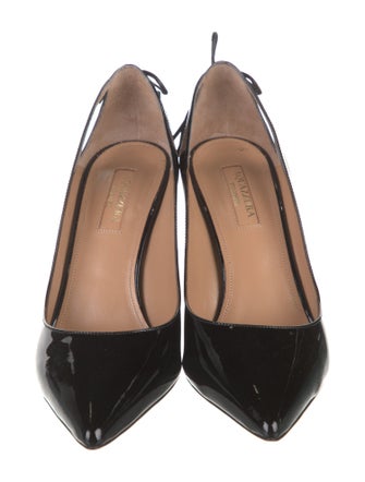 Aquazzura Patent Leather Bow Accents Pumps