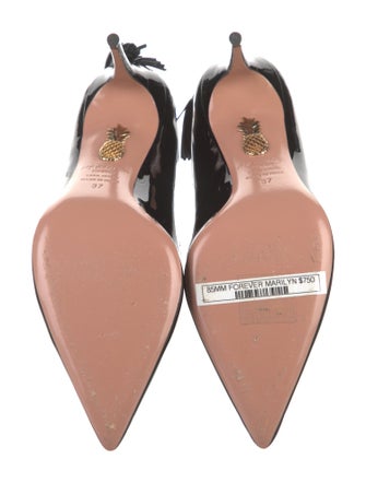 Aquazzura Patent Leather Bow Accents Pumps