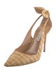 Aquazzura Straw Printed Pumps
