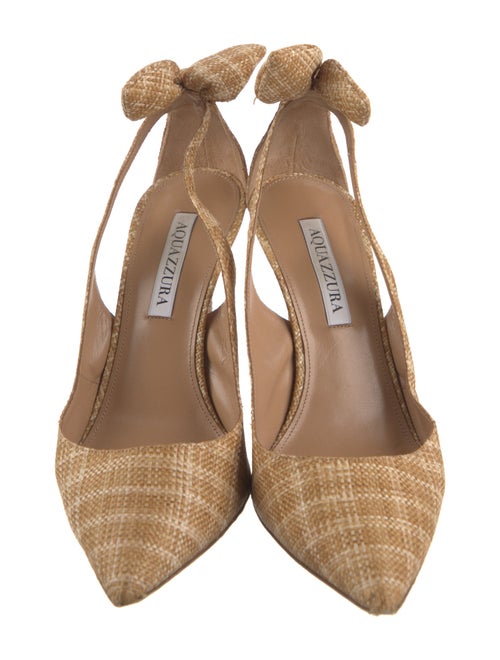 Aquazzura Straw Printed Pumps