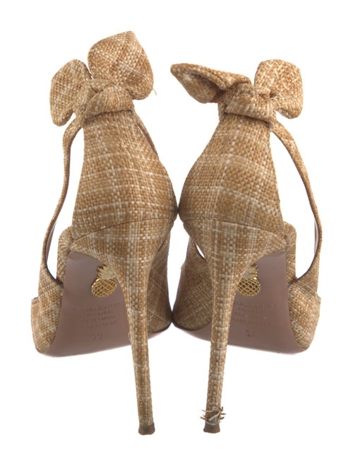 Aquazzura Straw Printed Pumps