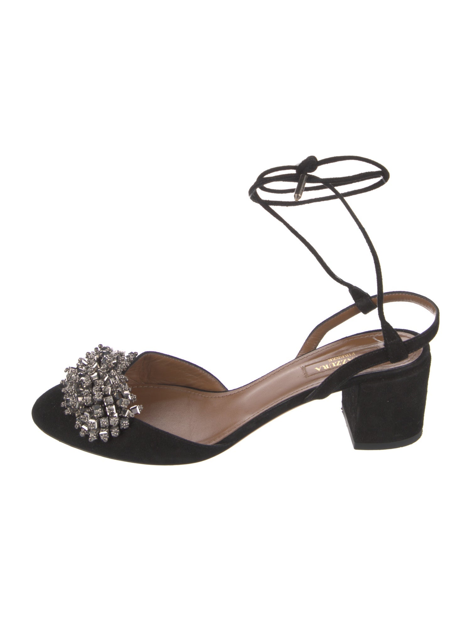 Aquazzura Suede Slingback Flats