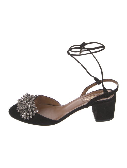 Aquazzura Suede Slingback Flats