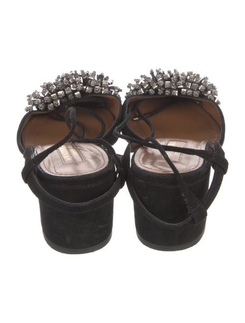Aquazzura Suede Slingback Flats