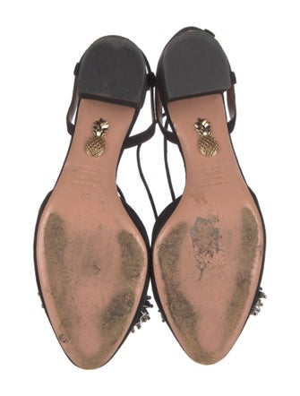 Aquazzura Suede Slingback Flats