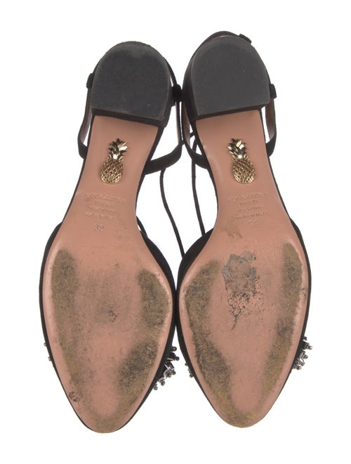 Aquazzura Suede Slingback Flats