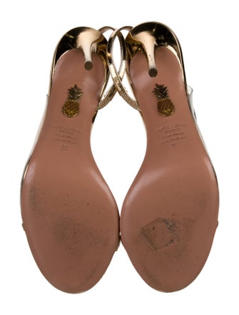 Aquazzura Leather Slingback Sandals