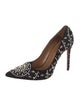 Aquazzura Suede Printed Pumps