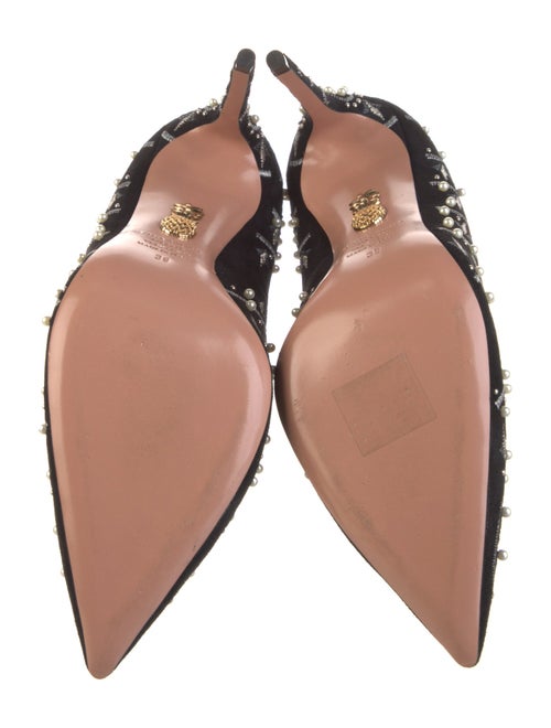 Aquazzura Suede Printed Pumps