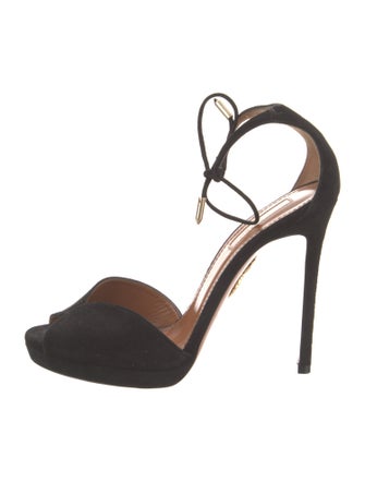 Aquazzura Suede D'Orsay Pumps