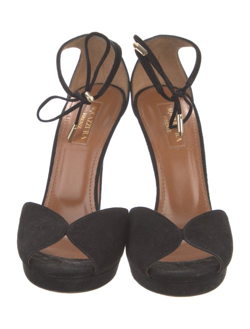 Aquazzura Suede D'Orsay Pumps