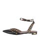 Aquazzura Leather Lasercut Accents Slingback Flats