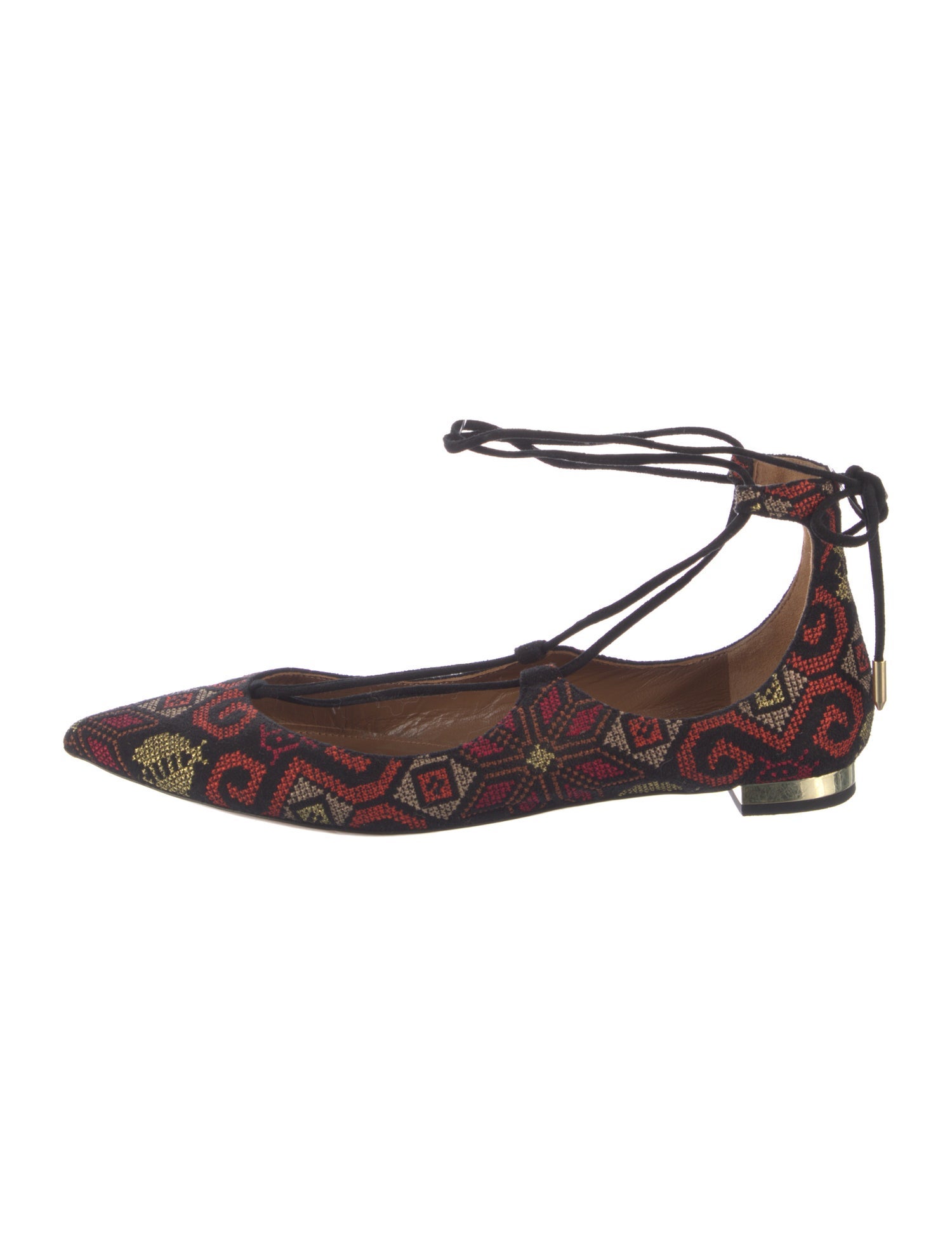 Aquazzura Printed Ballet Flats