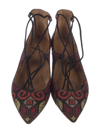 Aquazzura Printed Ballet Flats
