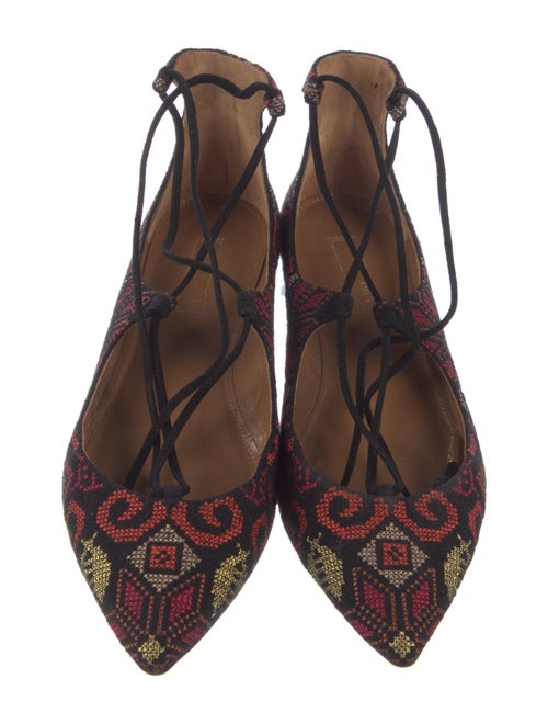 Aquazzura Printed Ballet Flats