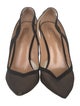 Aquazzura Suede Mesh Accents Pumps