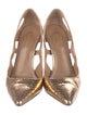 Aquazzura Embossed Leather Animal Print Slingback Pumps