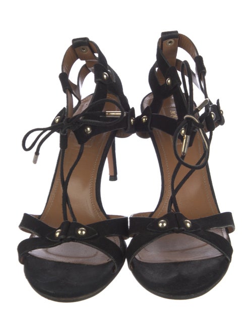 Aquazzura Suede T-Strap Sandals