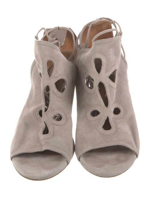 Aquazzura Suede Tassel Accents Gladiator Sandals