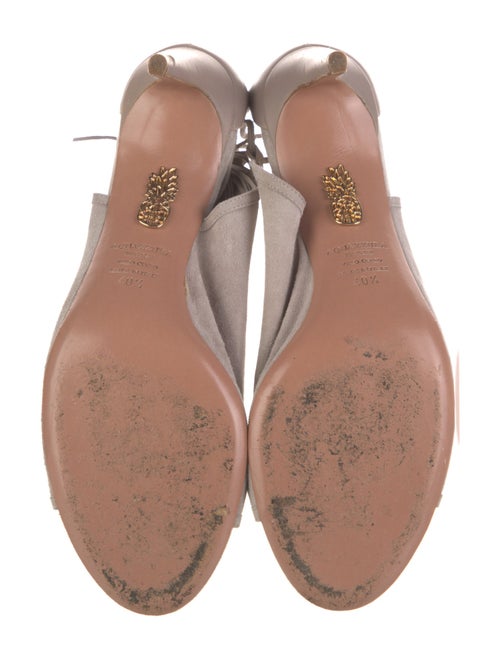 Aquazzura Suede Tassel Accents Gladiator Sandals