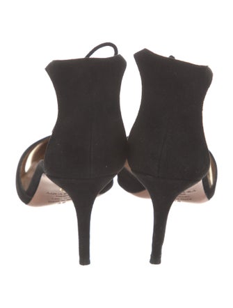 Aquazzura Suede Printed D'Orsay Pumps