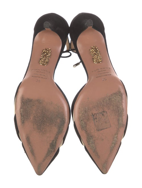 Aquazzura Suede Printed D'Orsay Pumps