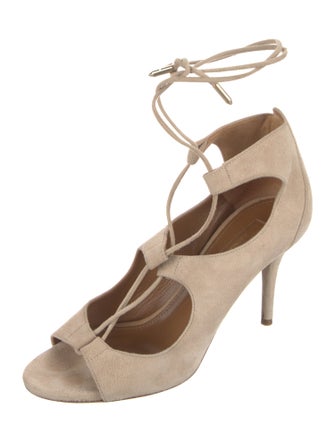 Aquazzura Suede T-Strap Sandals