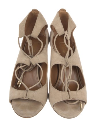 Aquazzura Suede T-Strap Sandals