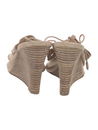 Aquazzura Suede Cutout Accent Slingback Sandals