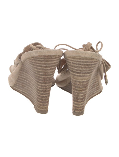 Aquazzura Suede Cutout Accent Slingback Sandals